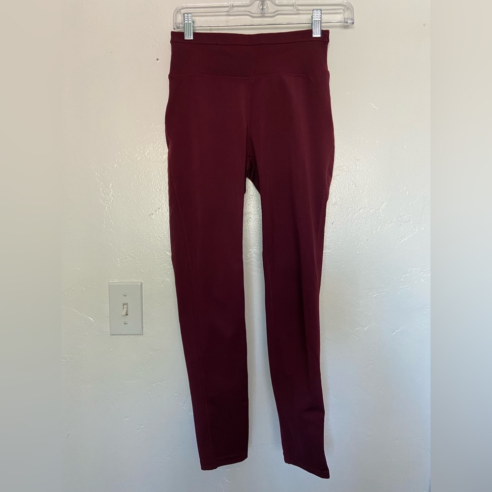 POP Fit S Maroon Pocket Legging